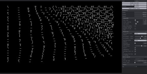 This is how the UI looks like. Here the drawing has custom colors. [Try it yourself!](https://dev.tflcl.xyz/text-dispertion/){target='_blank'}