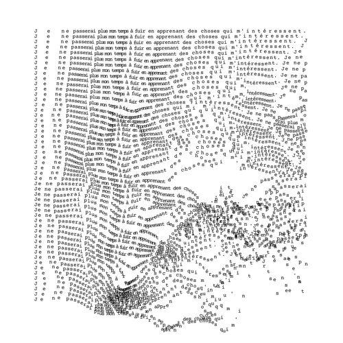 The sentence could translate to 'I will no longer spend my time running away learning things that interest me'.