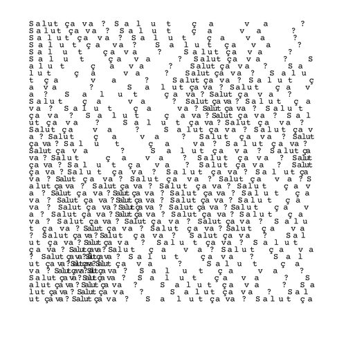 Small texts are kinda cute as well. Could make some fun postal cards. This one says 'Hi, how are you?' infinitely